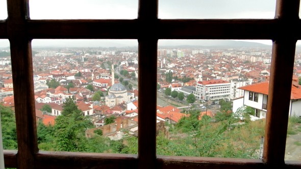 Prizren - Vista da lanchonete a caminho da fortaleza