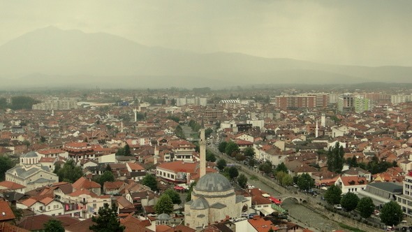 Prizren sob chuva