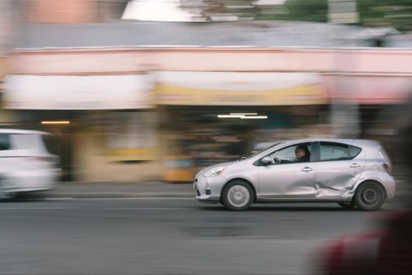 Carro batido em Tbilisi