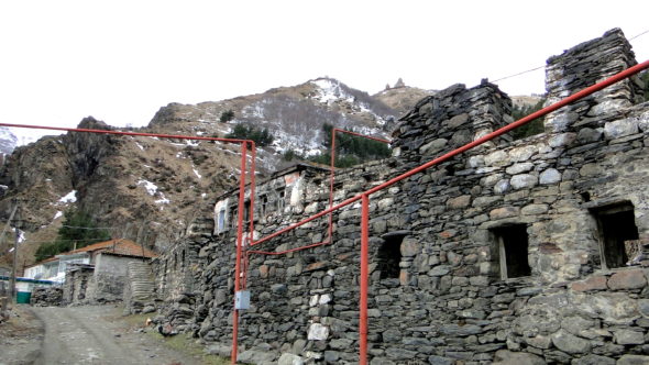 Casa de pedra em Kazbegi